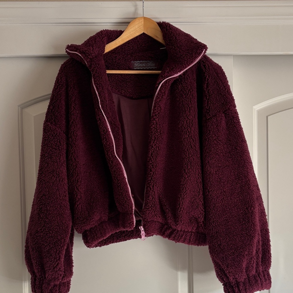 Kimchi Blue Deep Purple Fleece Jacket